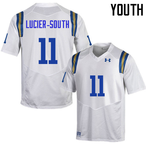 Youth #11 Keisean Lucier-South UCLA Bruins Under Armour College Football Jerseys Sale-White - Click Image to Close